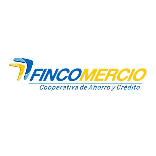 logo fincomercio azul y amarillo