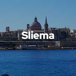 Foto de la ciudad de Sliema vista desde el Mar Mediterraneo